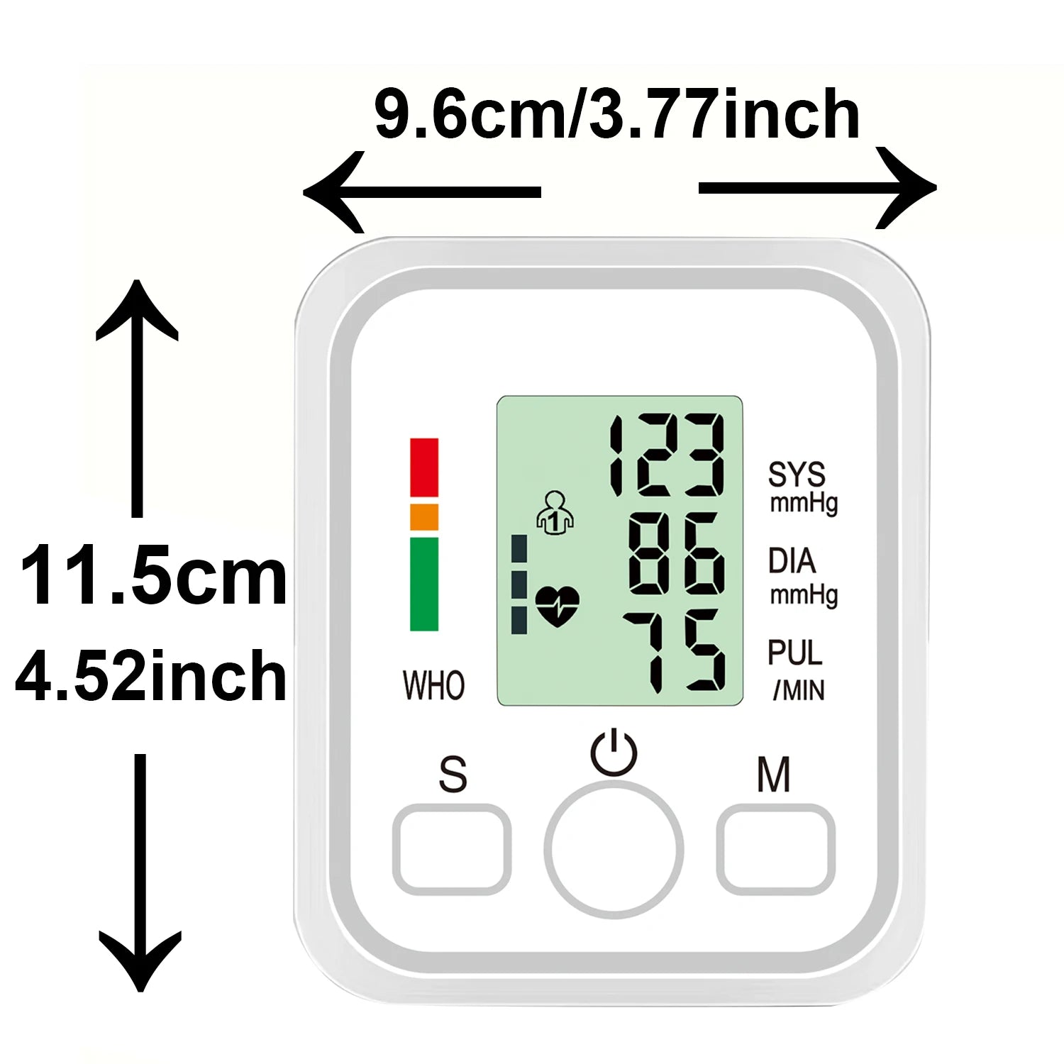 Medical Grade Upper Arm Digital BP Monitor Automatic Sphygmomanometer Kit Home Health Measuring Device