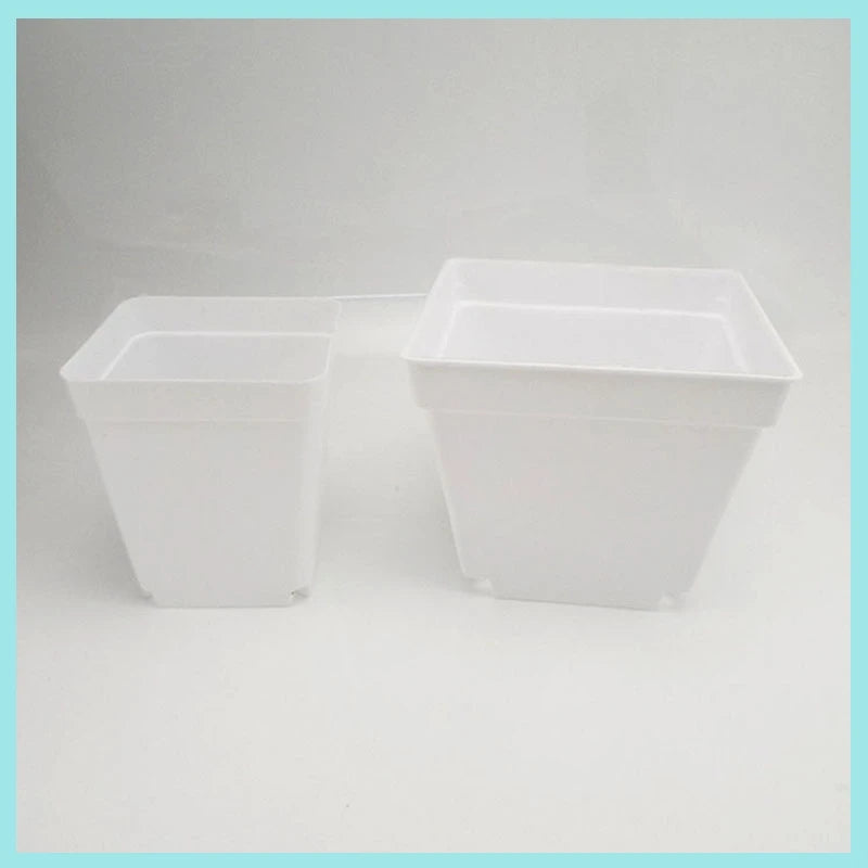 Avilable Thicken Mini Flower Pots Planters Plastic Creative Small Square Nursery Pot Garden Desk Home Office Decoration B2