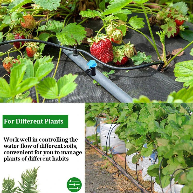 60PCS Drip Emitter Garden Flag Irrigation Dripper in 3 Sizes Trees and Shrubs 1 GPH  2 GPH 4 GPH