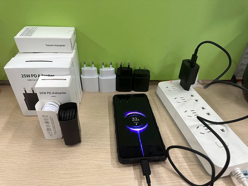 Samsung 25W USB-C Fast Charger Adapter - EU & US Plug Options Tidesmit