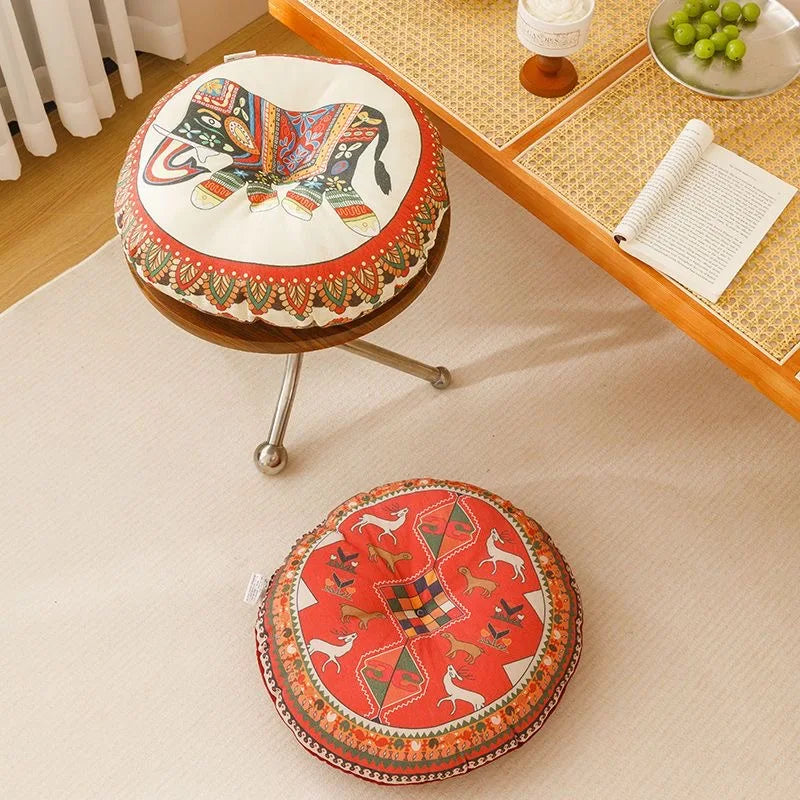 Bohemia Cotton Linen Chair Cushion Geometric Cotton And Hemp Round Chair Cushion Yoga Meditation Floor Mat Sofa Pillow Cushion