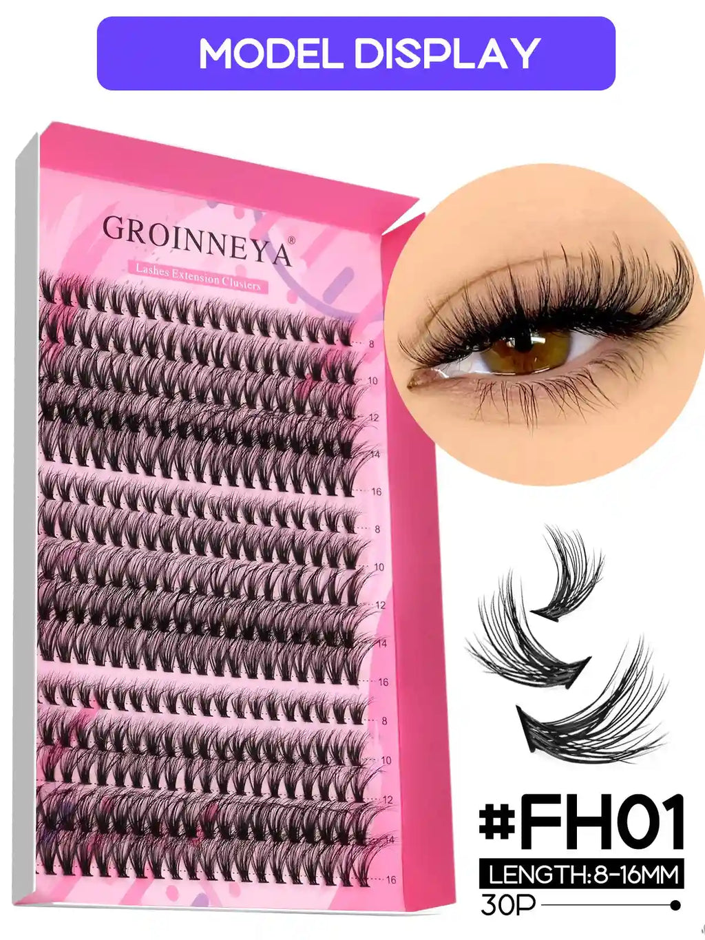 DIY Lash Extension Kit with Bond and Seal - Pro Cluster Set Lip Care Tidesmit
