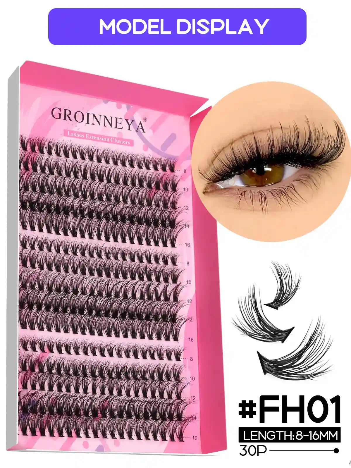 DIY Lash Extension Kit with Bond and Seal - Pro Cluster Set Lip Care Tidesmit