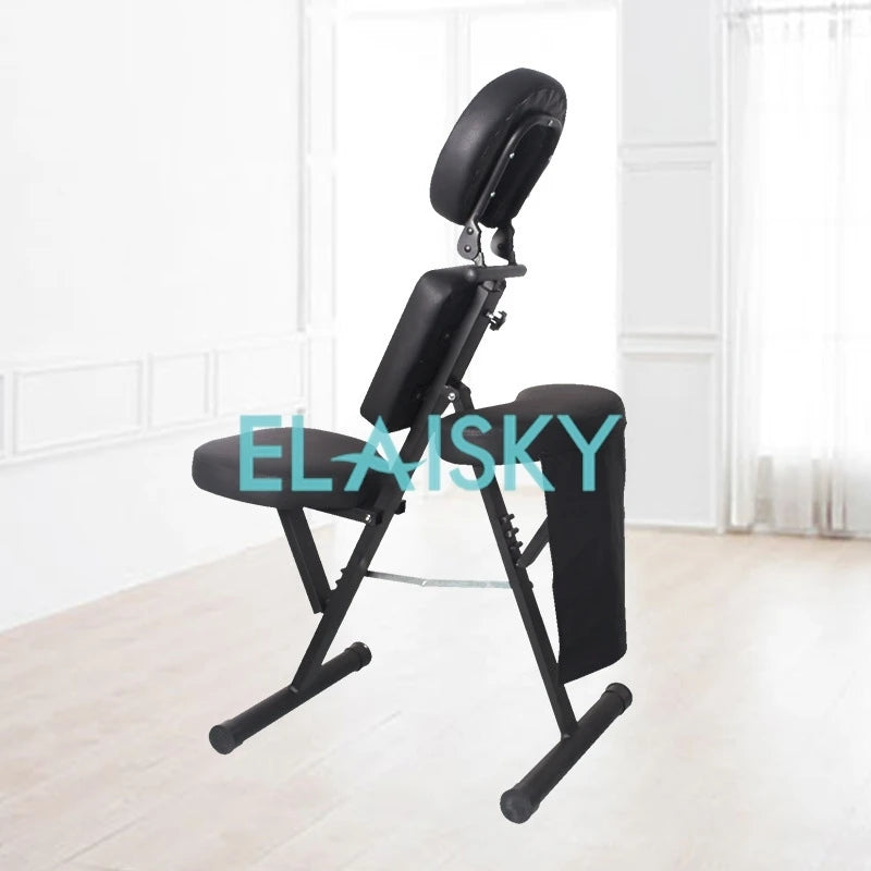 Portable Massage Chair - Foldable Deep Tissue Treatment Table (Black) Massage Chairs Tidesmit