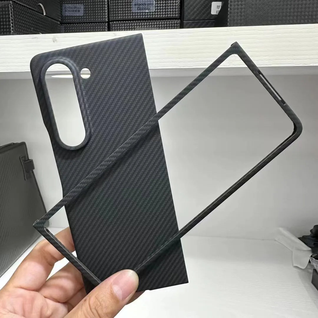 Samsung Galaxy Z Fold 6 Carbon Fiber Case | Ultra-Thin Aramid Cover 600D(Big hole) China Mainland Tidesmit