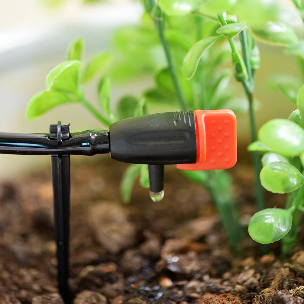 Adjustable Micro Drip Irrigation Emitter Dripper  Inch, Garden Lawn DIY Watering System Sprinkler Replacement Head