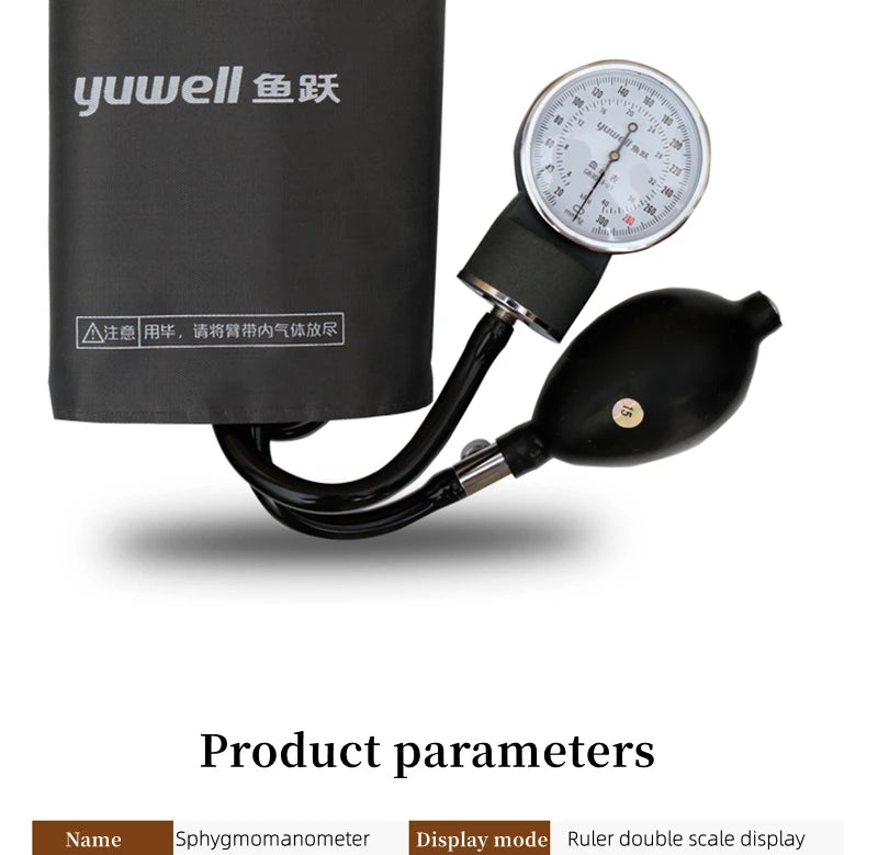 Yuwell Classic Blood Pressure Monitor Portable BP Adult Upper Cuff Manometer Tonometer Arm professional Sphygmomanometer Doctor