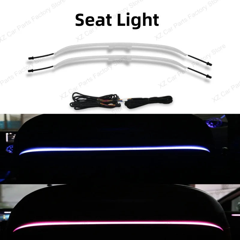 Mercedes Benz W205 X253 64-Color LED Ambient Lighting Kit Seat Back light Tidesmit