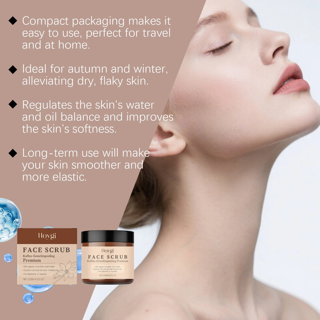Vanilla Coffee Facial Scrub - Deep Cleansing Exfoliator (120g) Scrubs Treatments Tidesmit