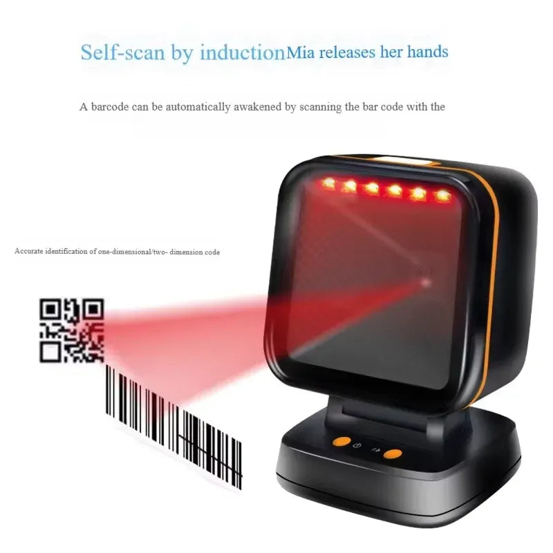 EVAWGIB 2D Barcode Scanner Desktop Omnidirectional Automatic 1D 2D QR code Data Matrix Bar code Reader Usb for Retail Supermarke