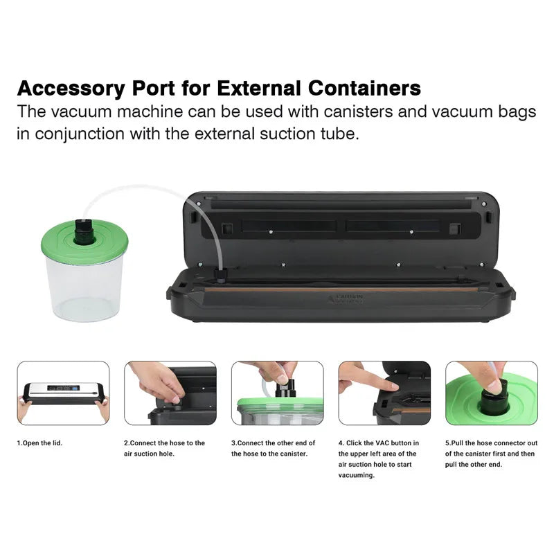 INKBIRD 3rd Vacuum Sealer with Starter Kit -80KPA Strong Suction Kitchen Household Food Vacuum Sealer Machine for Meat,Vegetable