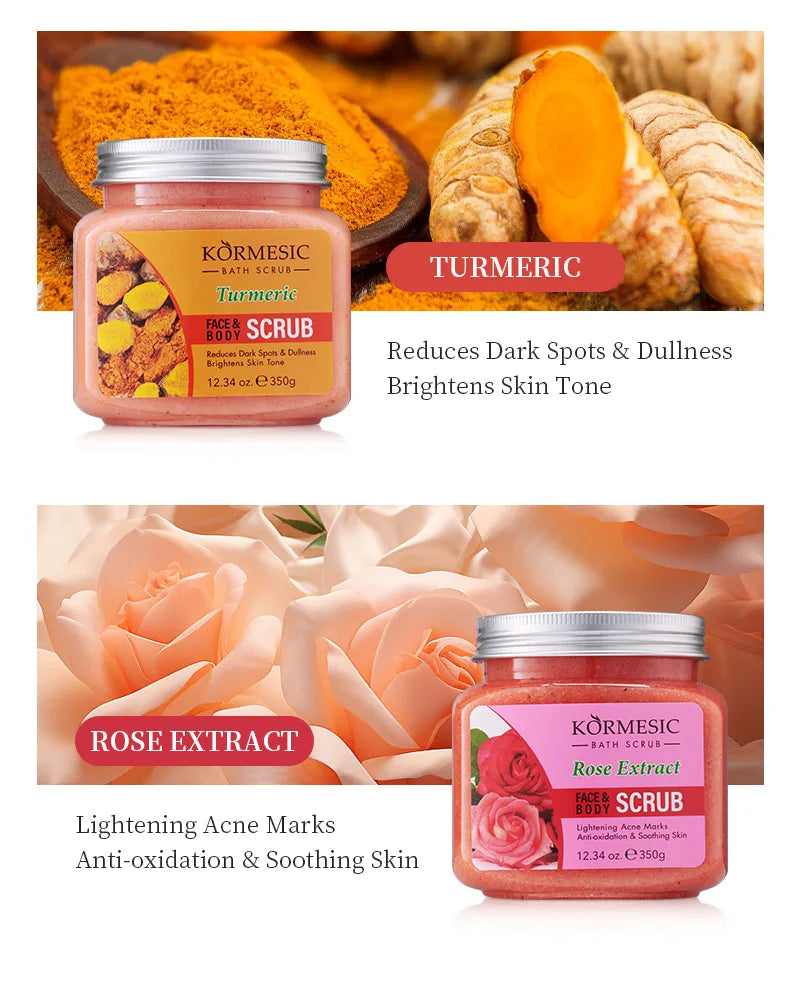 Turmeric Body Scrub for Deep Exfoliation | Natural Brightening Skincare Scrubs Treatments Tidesmit