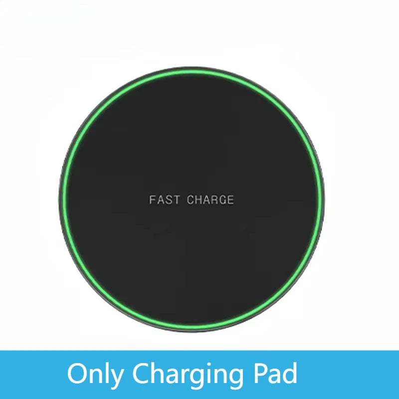 Wireless Charger Pad - Qi Certified Fast Charging Station Black Tidesmit