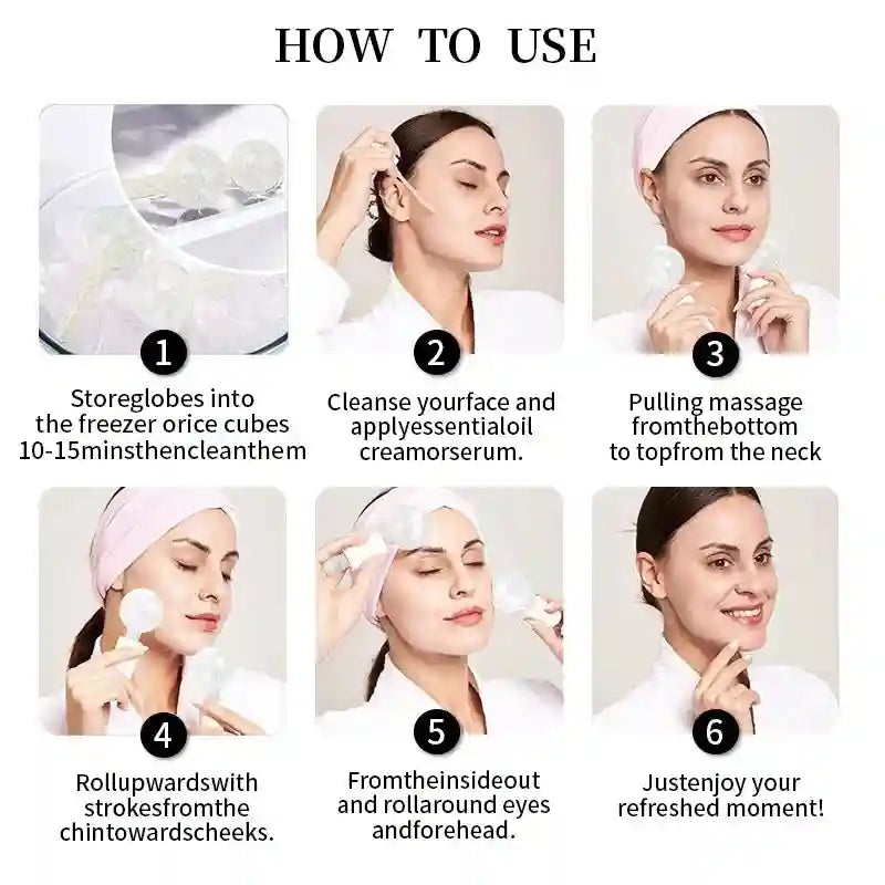 Ice Globe Face Massager for Skin Cooling & Soothing | Tidesmit Eye Massage Instrument Tidesmit