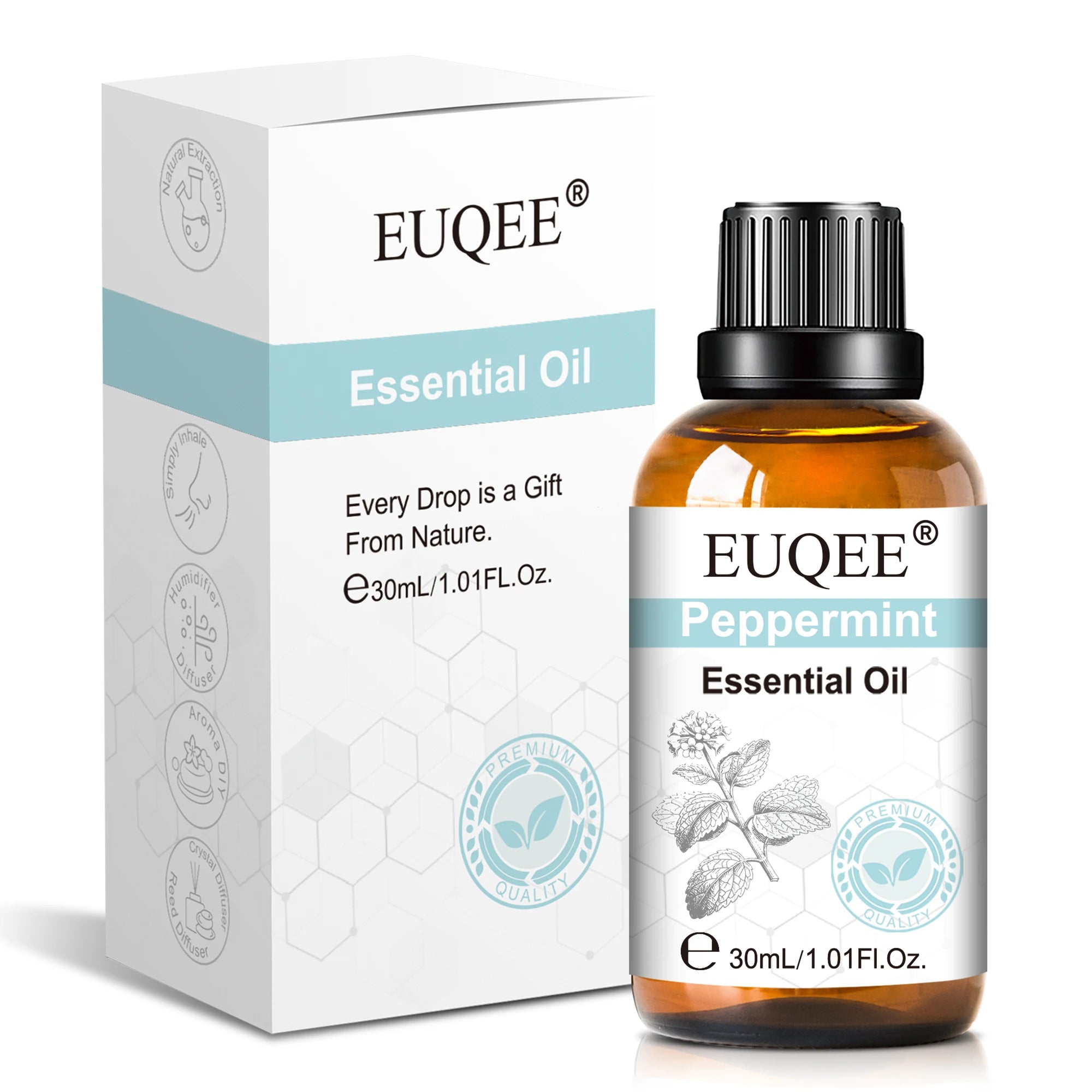 EUQEE 30ml Pure Essential Oils For Humidifier,Diffuser,Candle Making-Vanilla Lavender Cinnamon Rose Aromatherapy Essential Oils