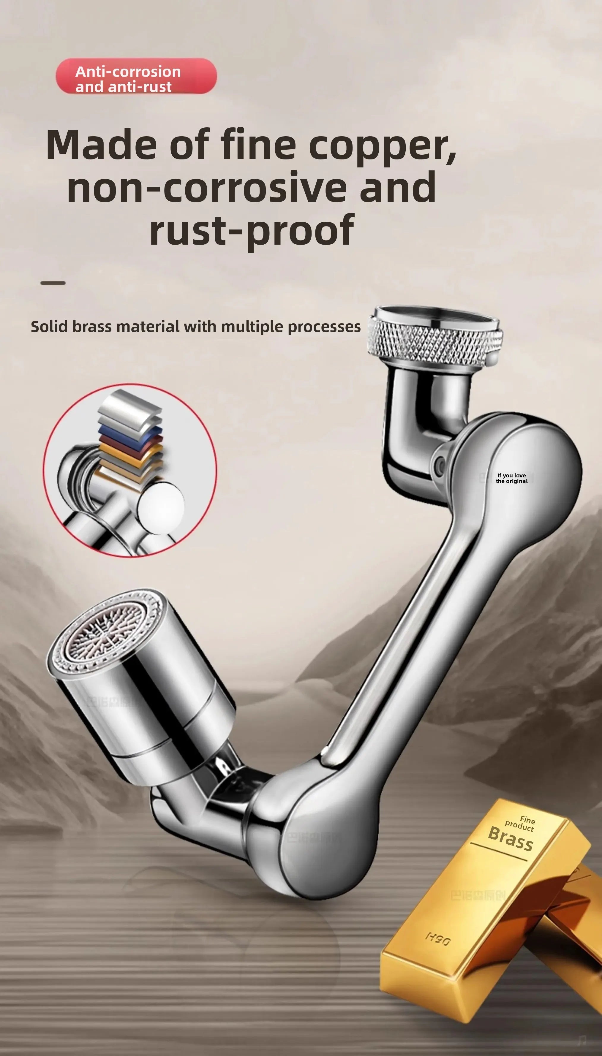 Robotic Arm Universal Faucet Extender Rotatable Nozzle Washbasin Multi-functional Universal Connector Splash-proof Artifact