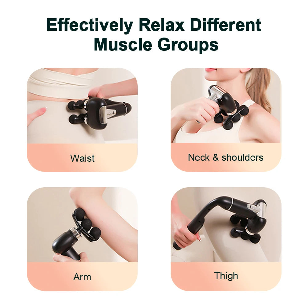 Fascia Massage Gun: 6-Speed Rechargeable Deep Tissue Recovery Device Fascia Gun Tidesmit