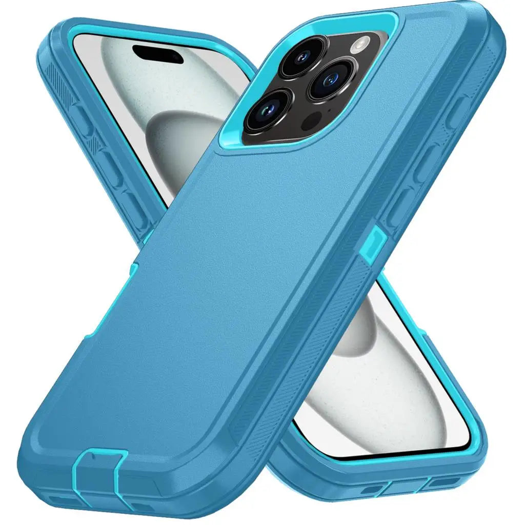 iPhone 17 Pro Max Shockproof Case with Integrated Kickstand - Tidesmit Sky Blue-Blue Tidesmit