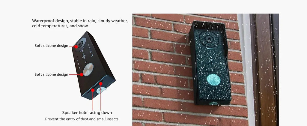 2-Wire TUYA Smart Video intercom doorbell 1080P Waterproof Camera 5G Wifi 7/10inch Touch Screen Support Password Inductive Card