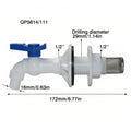 3Pcs Kit Garden 1/2" Stainless Steel Filter+1/2" Flange Water Tank Through Plate+1/2 "Plastic Irrigation Faucet, Fish Tank