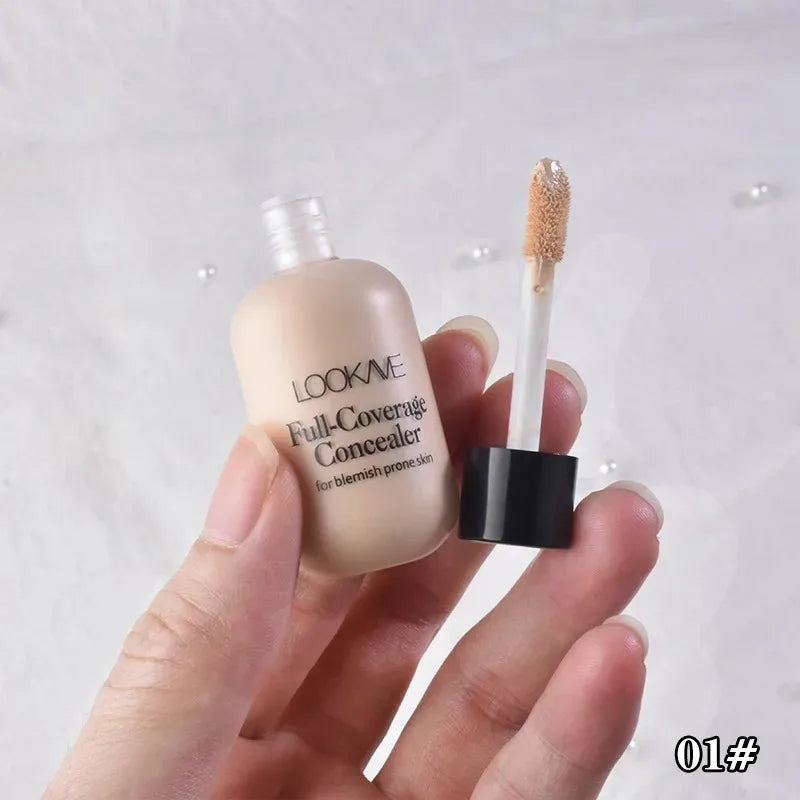 Tidesmit full cover liquid concealer texture close-up moisturizing waterproof makeup base for dark circles