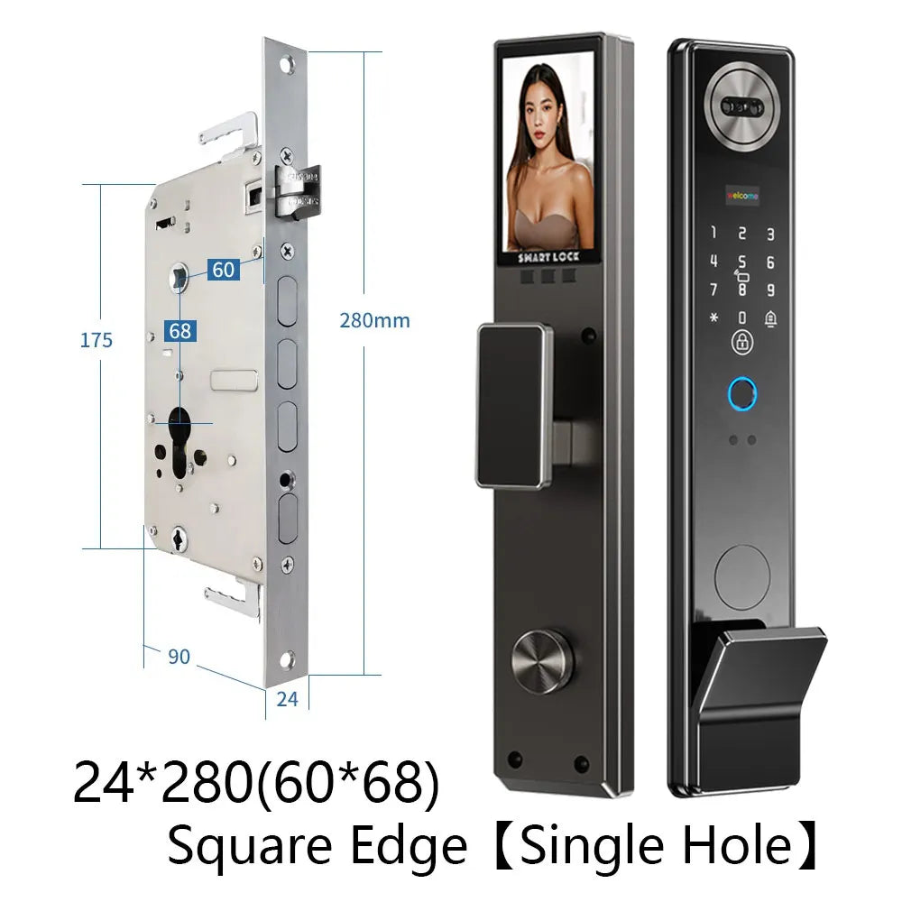 SANKESONG 3D Face Recognition Fingerprint Smart Door Lock WiFi Camera Electronic Lock Digital Electronic Key IC Card APP Unlock
