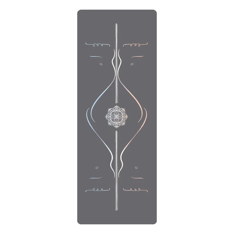 Professional PU Natural Rubber Yoga Mat, Non-Slip Grip Thickened Shock-Absorbing Exercise Dance Fitness Mat