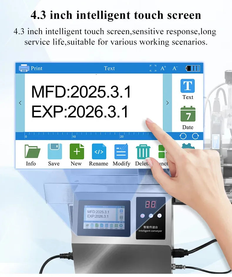 High Quality Online Printer With Paging Function For Bag Box Using Date Time Logo Barcode Printer Factory Price