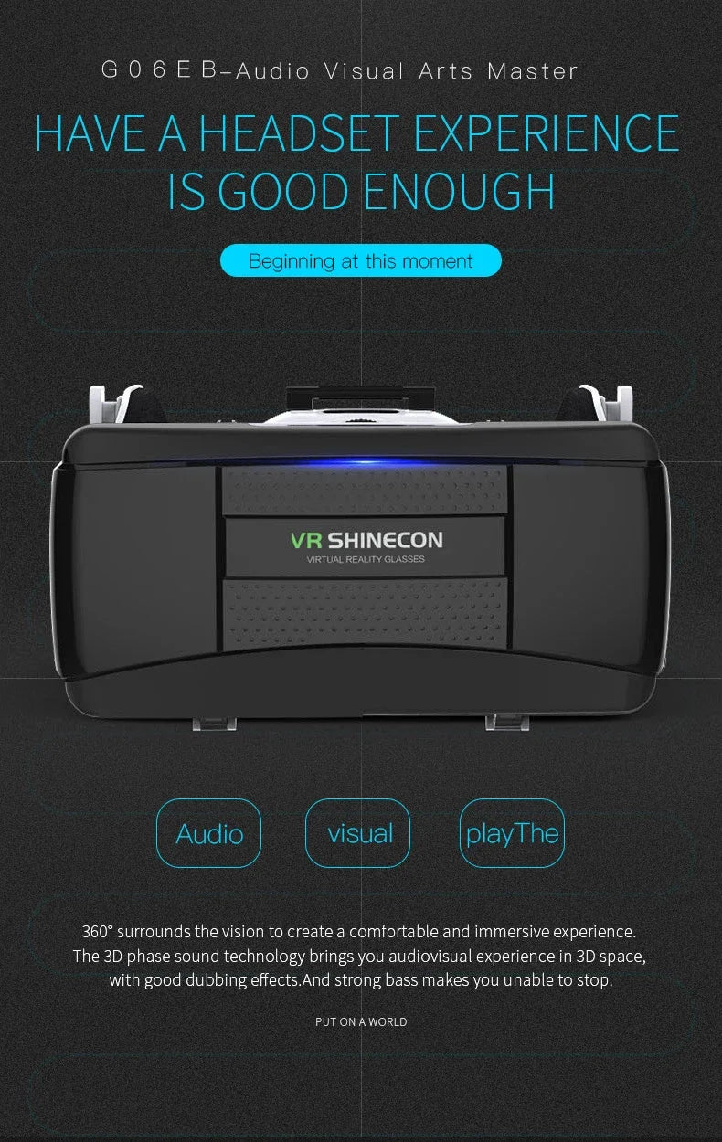 VR Headset for Smartphone - Immersive Gaming & Augmented Reality Goggles Tidesmit
