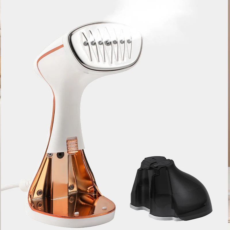 Tidesmit 1800W handheld garment steamer showing touch screen display and 320ml water tank for efficient ironing