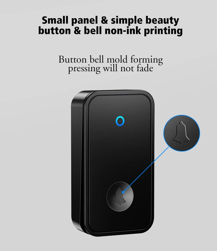 Self Powered Waterproof Wireless Doorbell Smart Home Without Battery Doorbell With Ringtone 150M Remote Receiver Bell