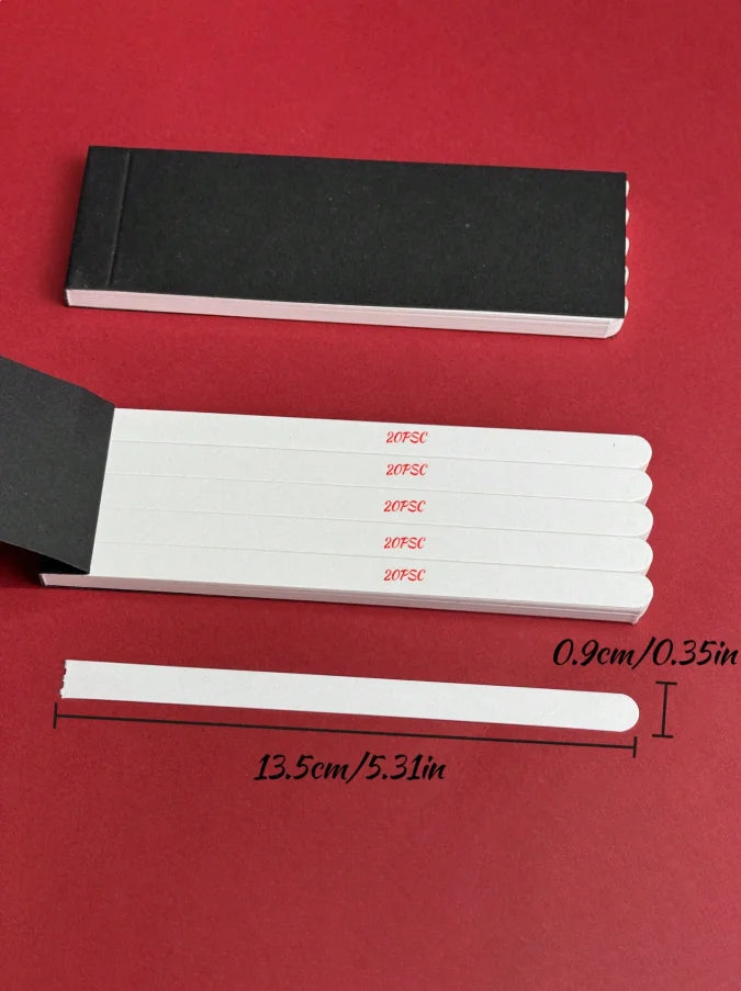 100pcs disposable white paper fragrance test strips for perfume, cologne, and essential oil scent sampling tool.