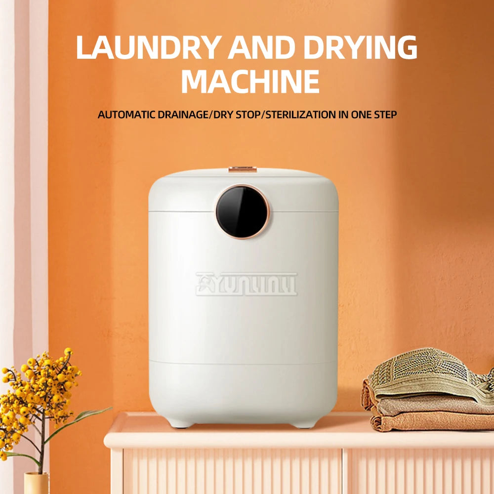 Tidesmit portable underwear and socks washing machine showing compact integrated drying feature detail.