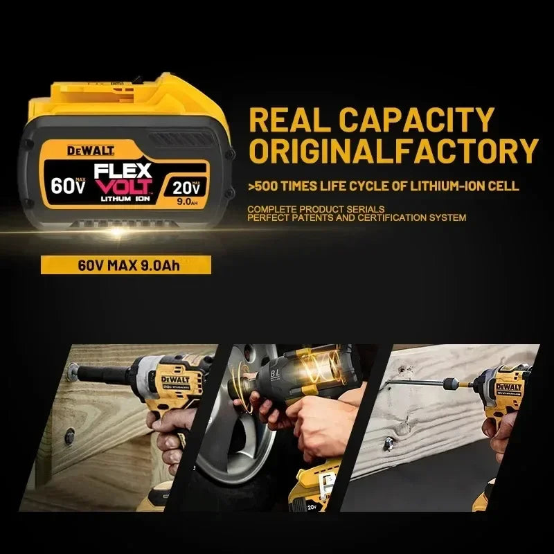 DeWALT 100% Original Battery 20V/60V 9000mAh MAX FlexVolt for DCB200 DCB205 DCB206 DCB209  Power Tool Battery Air Transpor~