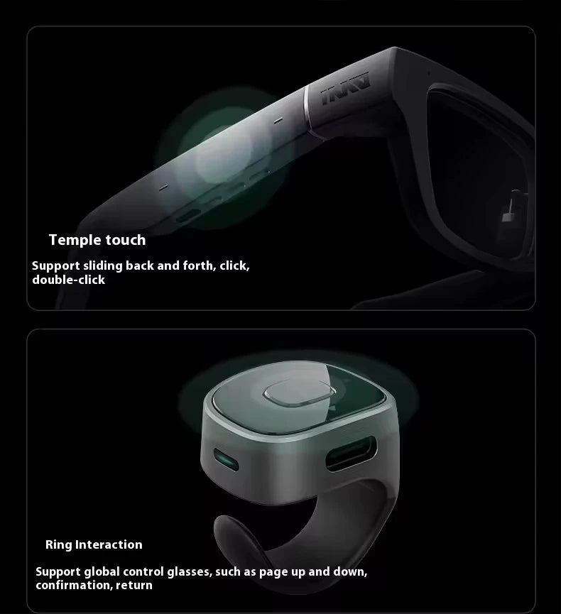 AR Smart Glasses with Simultaneous Translation & Ring2 | Tidesmit Tidesmit