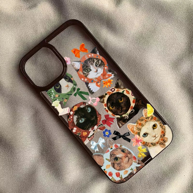Colorful Cat Phone Case for iPhone 16 Pro Max - Military-Grade Protection A Tidesmit