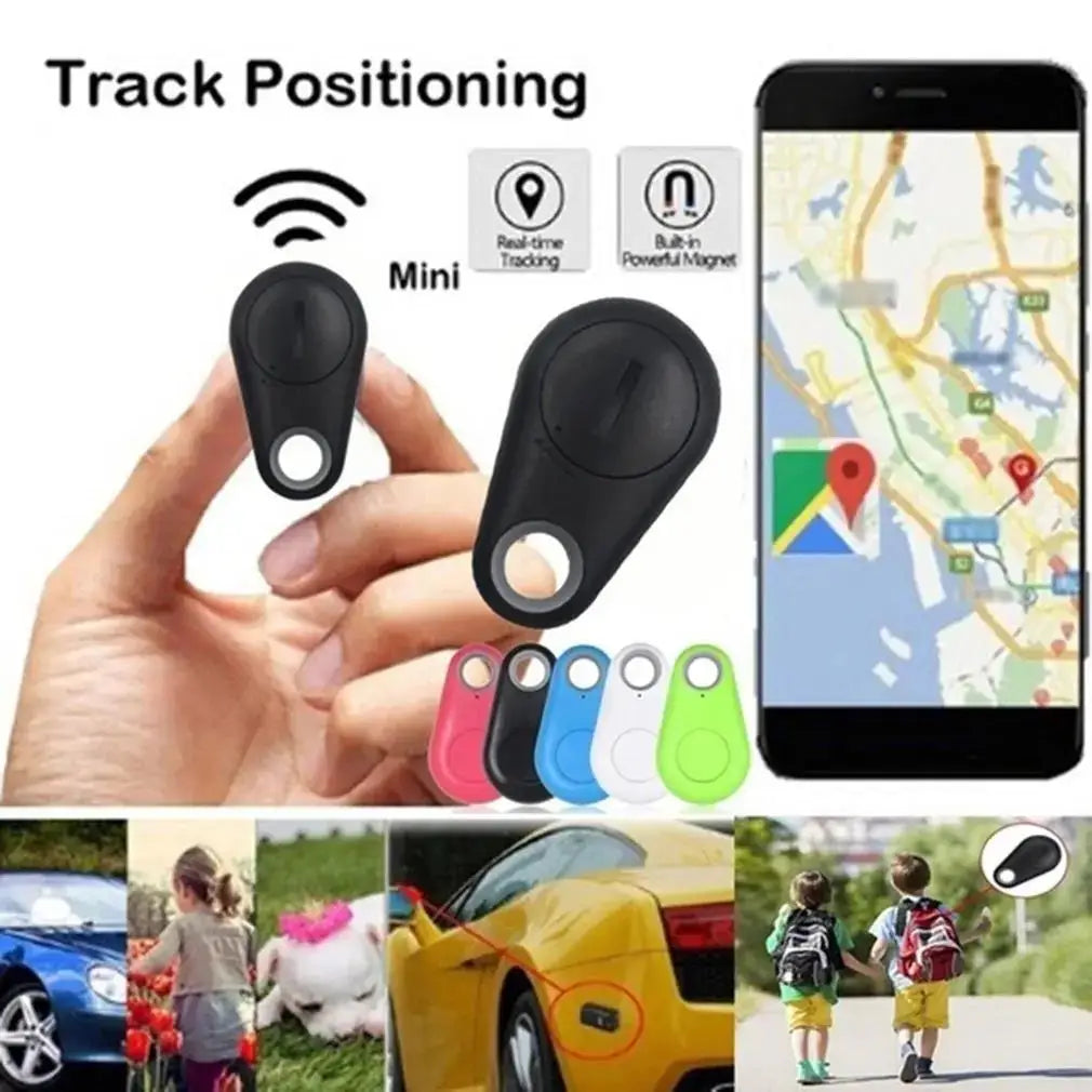 Mini wireless GPS tracker for pets and kids. Bluetooth anti-lost smart tag with real-time app location and magnet.