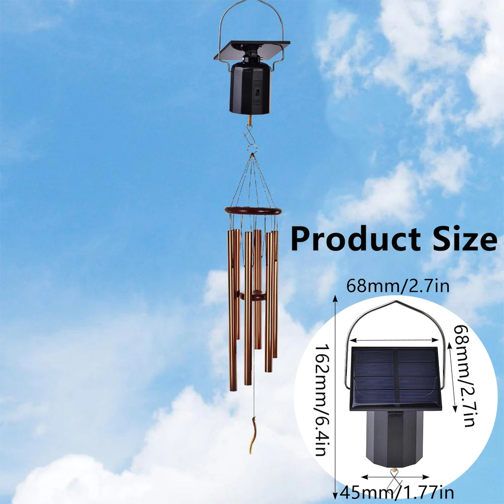 Solar Motor Wind Spinner - Black Rotating Hanging Ornament Tidesmit