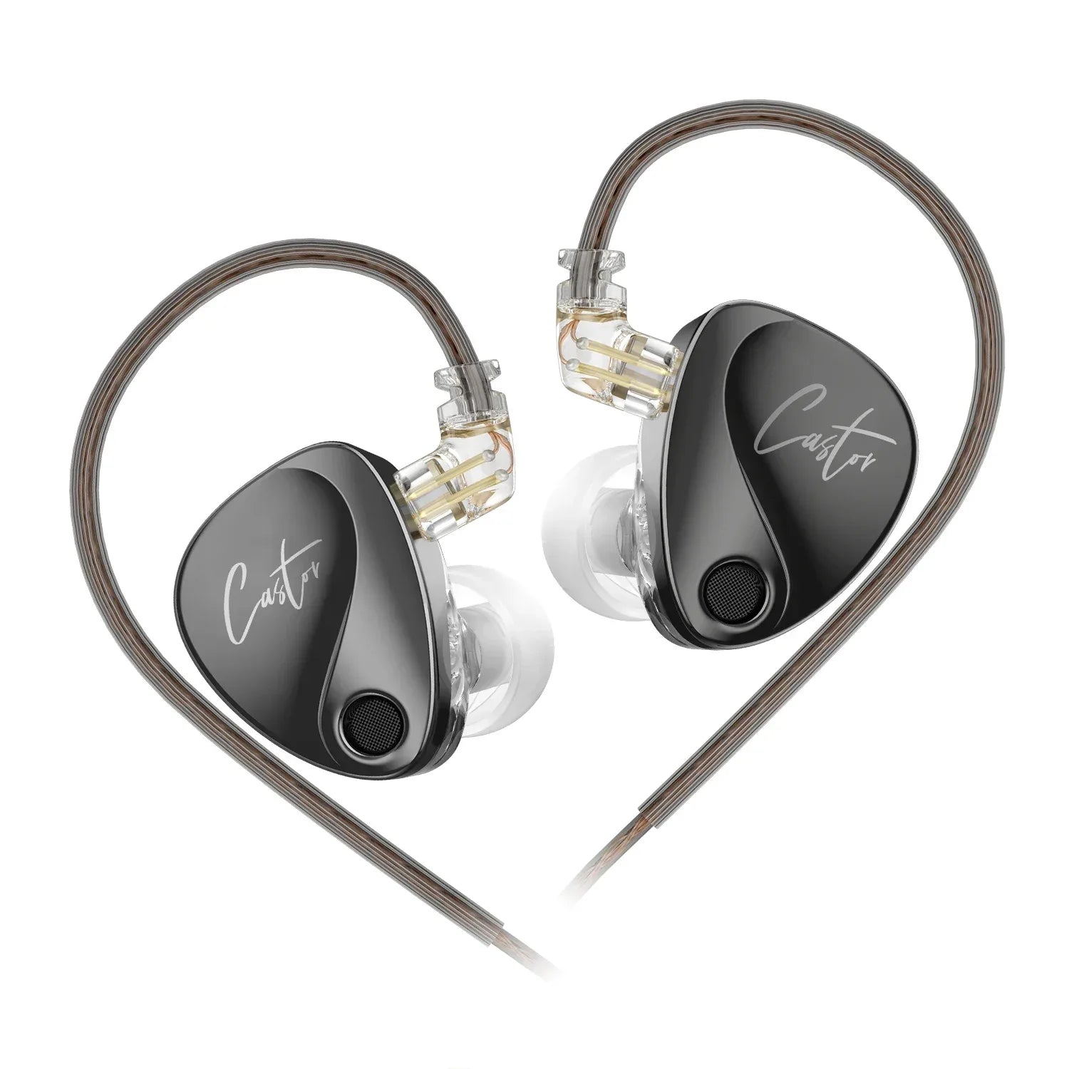 KZ Castor Dual Driver Wired In-Ear Monitors by Tidesmit black no mic China Mainland Tidesmit
