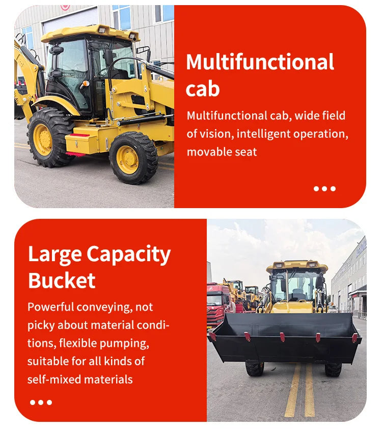 Customized Factory Direct Sales Backhoe Excavator Front End Loader 4x4 1.6 Ton 2.5 Ton Backhoe Loader