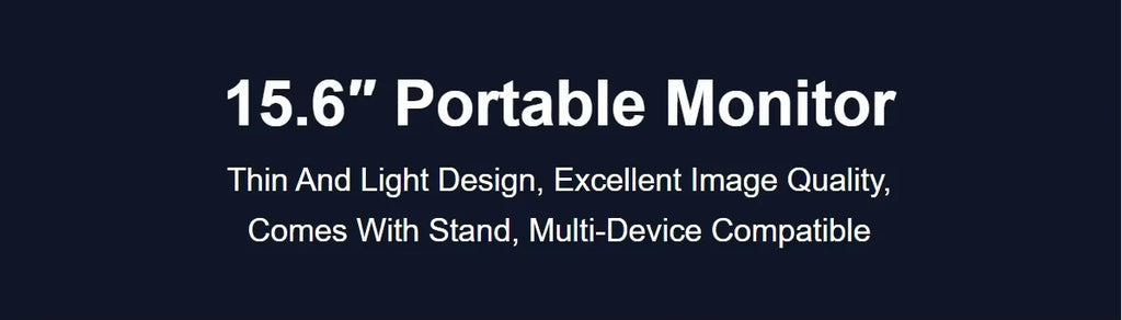 AHXJKA 15.6” Portable Monitor 60HZ IPS USB-C HDMI 250Cd/m² For Laptop XBox PS4 / 5 Switch TV Cell Phone PC Extension Mobile