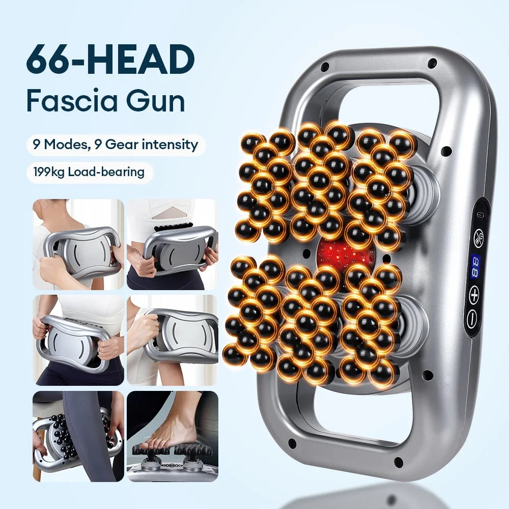 Deep Tissue Massage Gun with 66 Interchangeable Heads by Tidesmit Relaxation Treatment Tidesmit