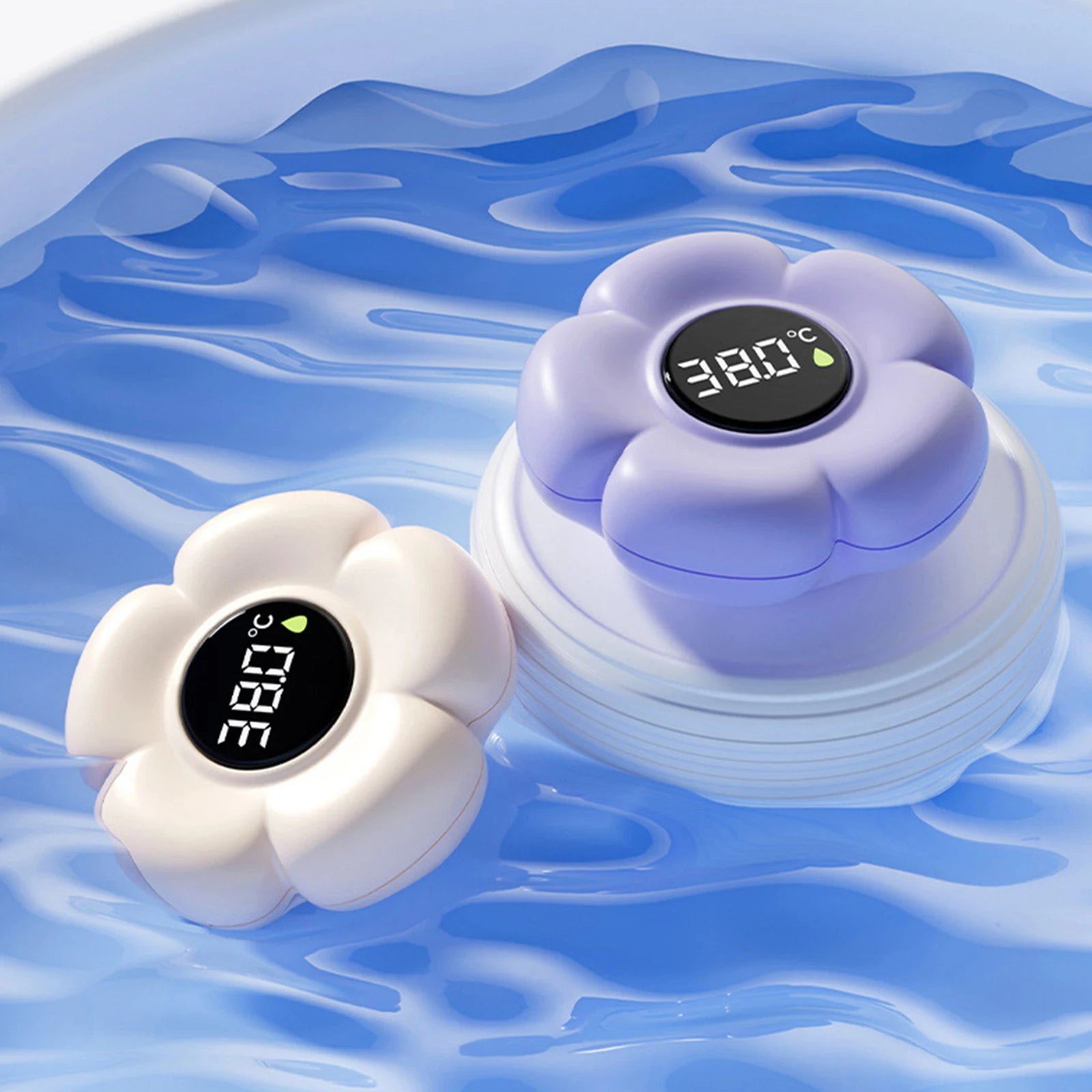 Baby Bath Temperature Meter Floating Water Thermometer with LED Display & Color Alerts Temperature Tester Waterproof Digital