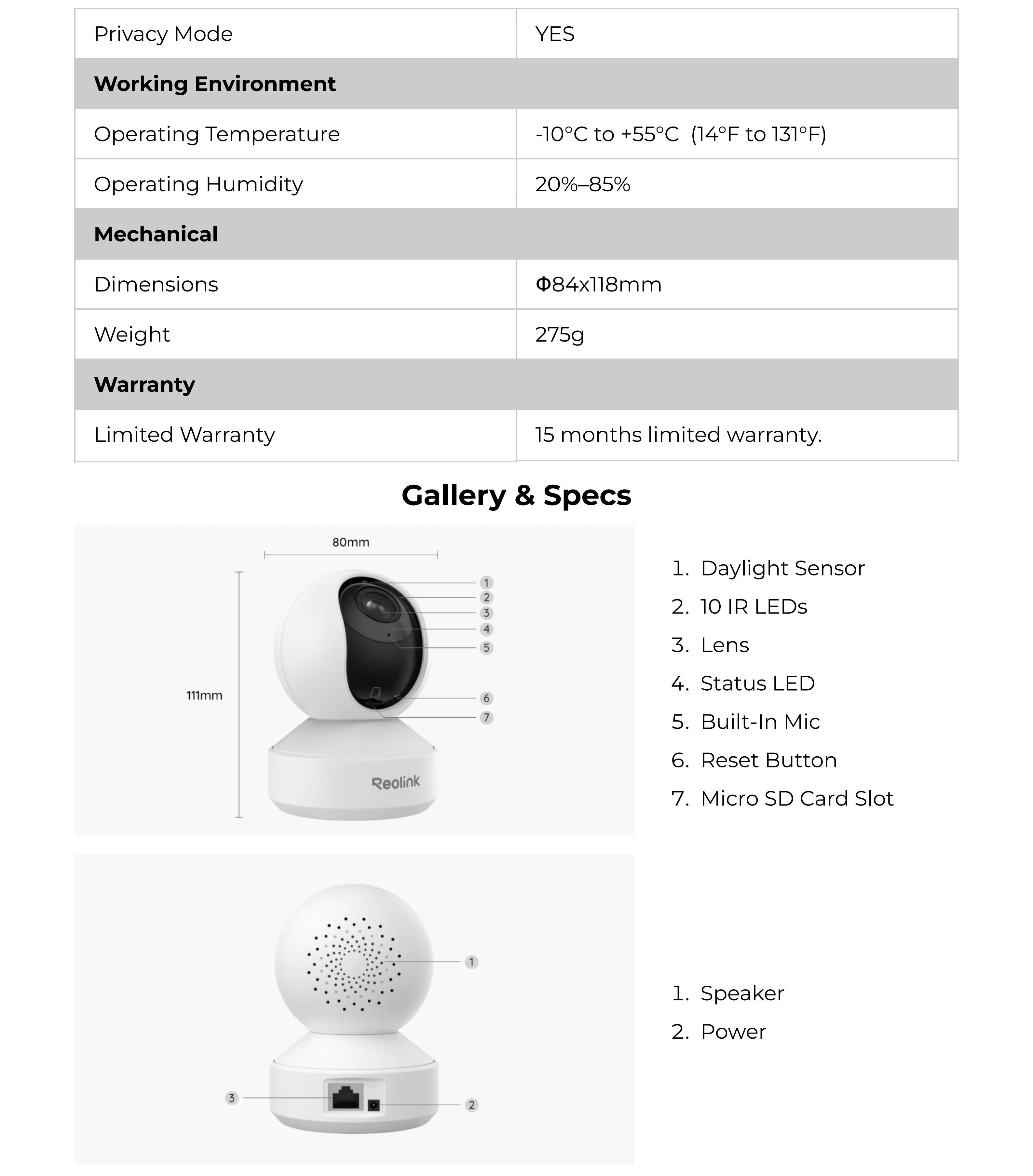 REOLINK 5MP WiFi Security Camera Person/Pet/Crying Detection Indoor Baby Monitor 2 Way Audio PT Auto Tracking IP Camera E1-Pro