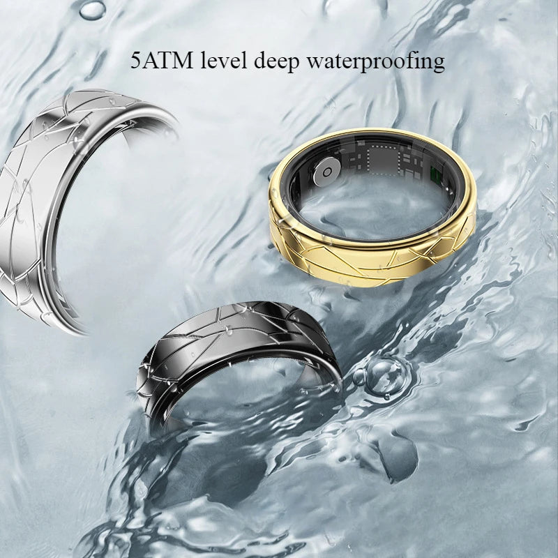 Smart Ring Set Sleep Tracking Wearable Rings Heart Rate Fitness Tracker Supports Android 5.0 Apple IOS 10.0 and Above Versions