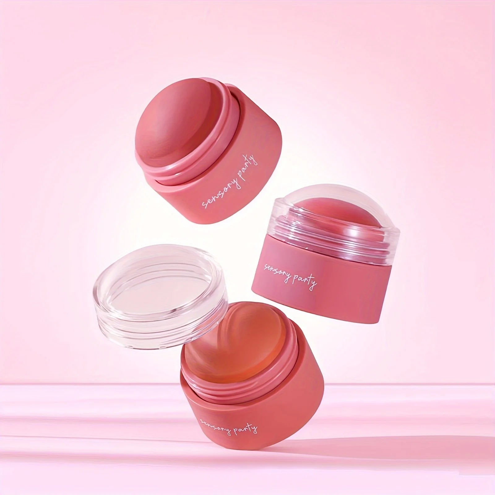 Tidesmit 6 colors waterproof blush cream for face makeup showing swatch variety and smooth long-lasting texture