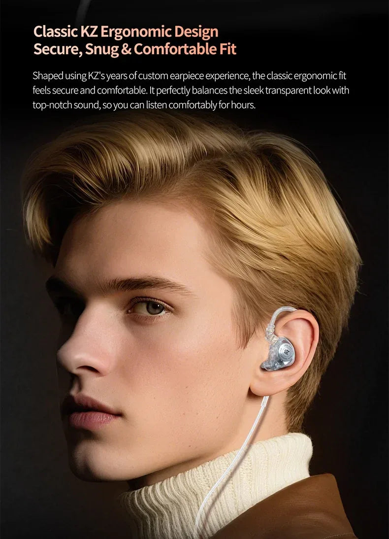 KZ EDX Pro In-Ear Monitors | HiFi Wired 3.5mm Earphones | Tidesmit Tidesmit
