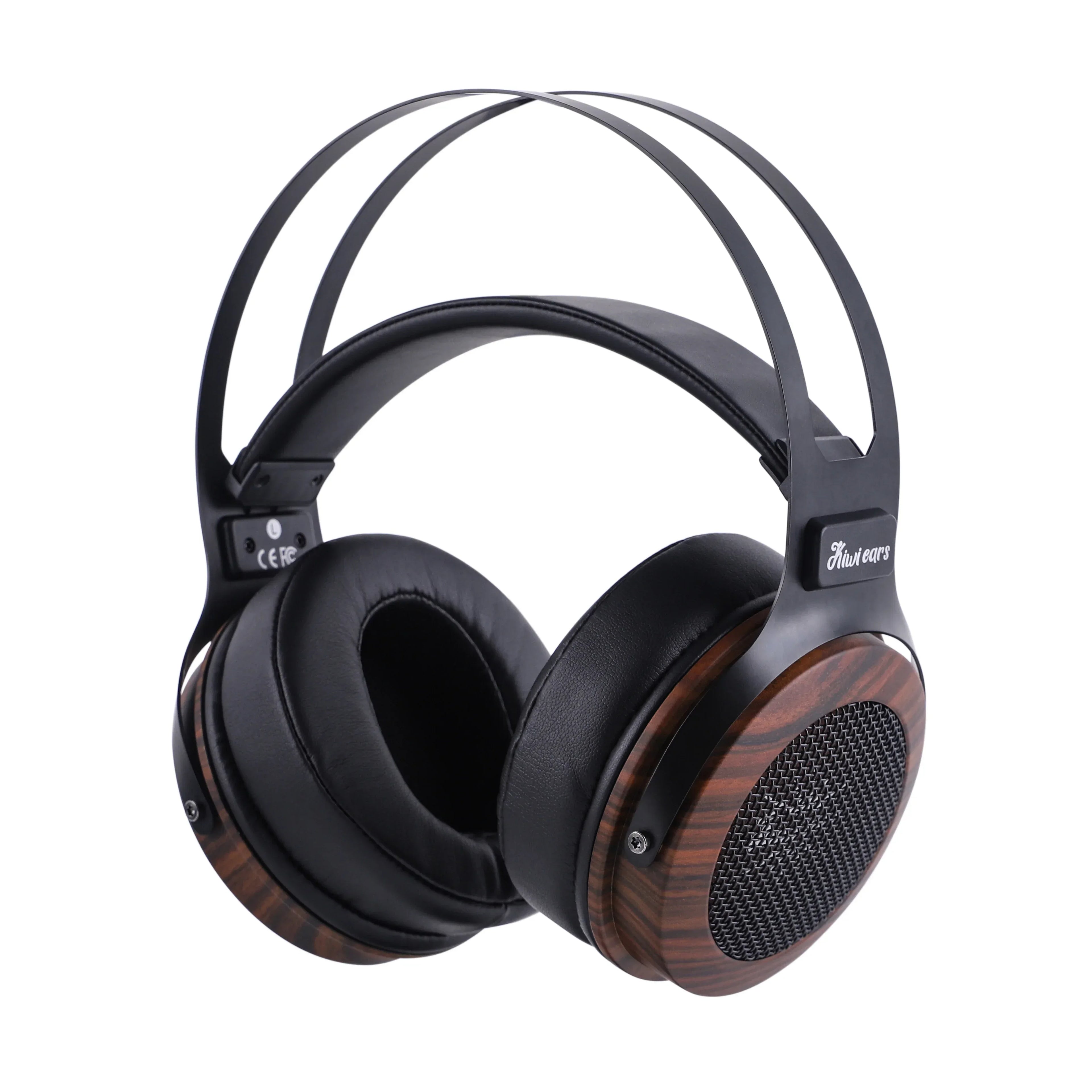 Open-Back Headphones 50mm Dynamic Driver Tidesmit Audio BlackWood Tidesmit