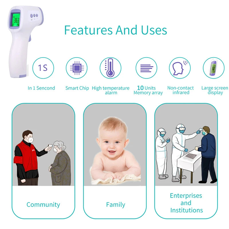 Arm Blood Pressure Monitor Sphygmomanometer Tonometer Tensiometer + Pulse Oximeter Finger Clip Pulse Monitor + Body Thermometers
