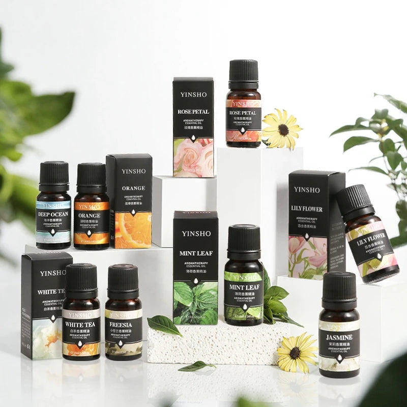 10ml Essential Oils For Humidifier Aromatic Diffuser Lavender Sakura Rose Coffee Sandalwood Lemon Fragrance Oil Making Candles